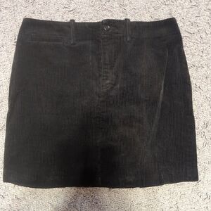 Ralph Lauren Black Mini Corduroy Skirt